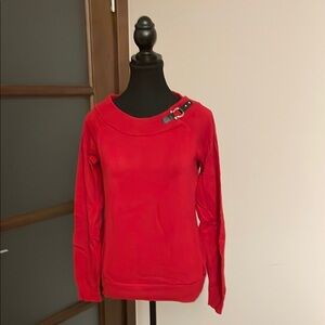 Ralph Lauren Red Cowl Neck Sweater